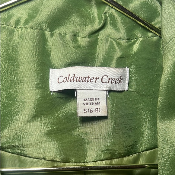 Coldwater Creek Shiny Green Vest - Picture 2 of 5